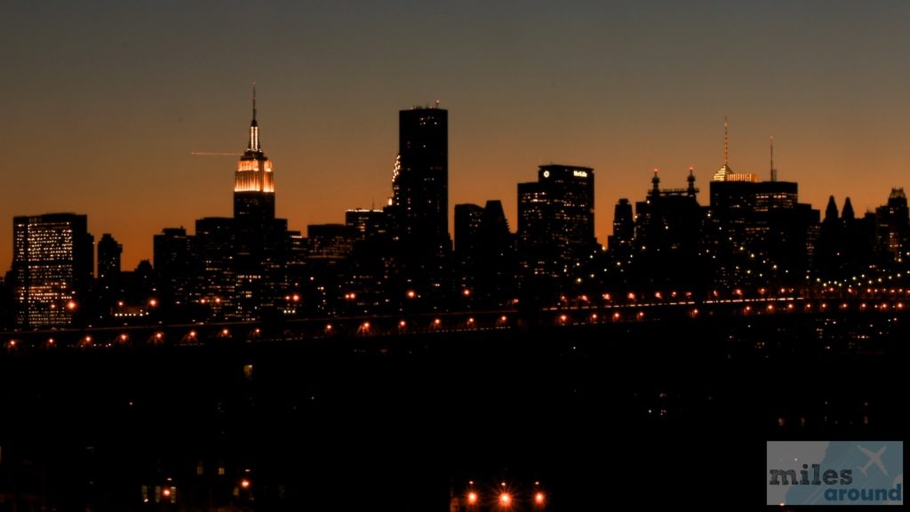 Ausblick aus unserem Hotelzimmer bei Nacht