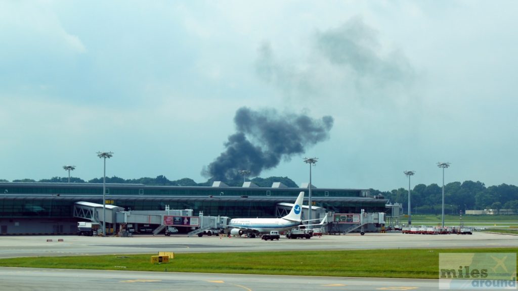 Feuer am Flughafen