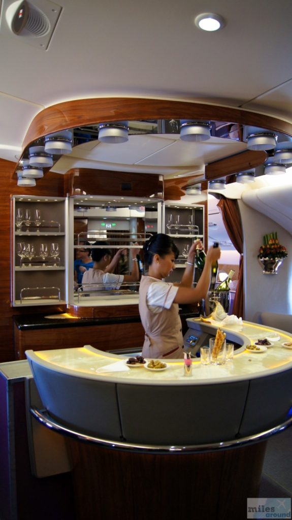 Bar im Heck des Oberdeckes der A380