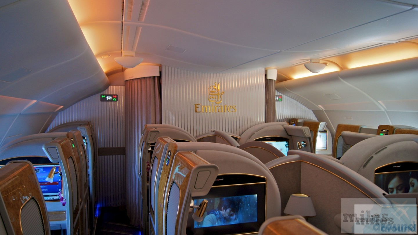 Emirates First Class im Airbus A380 - Kabine
