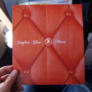 Comfort Class Menu