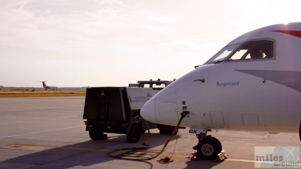 Abflug in Leipzig - Austrian Dash 8Q-400