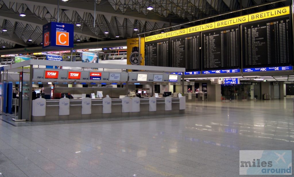 Ankunft am Flughafen Frankfurt