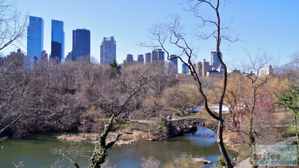 Blick auf den See "Pond" mit Central Park West im Hintergrund