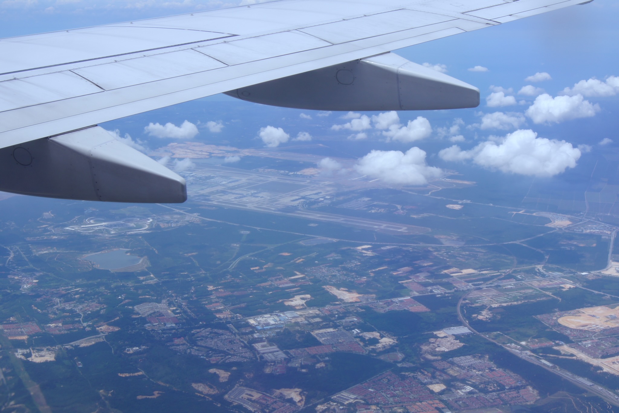 Anflug auf den Flughafen von Kuala Lumpur