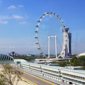 Blick auf die Marina Bay