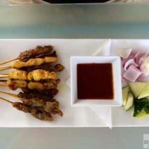 traditionelle Satay Spieße