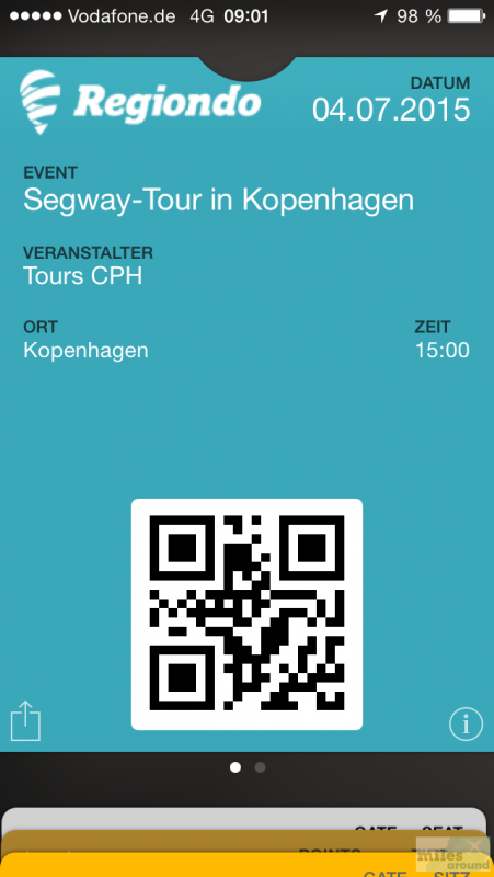 Region Passbook Ticket für iOS