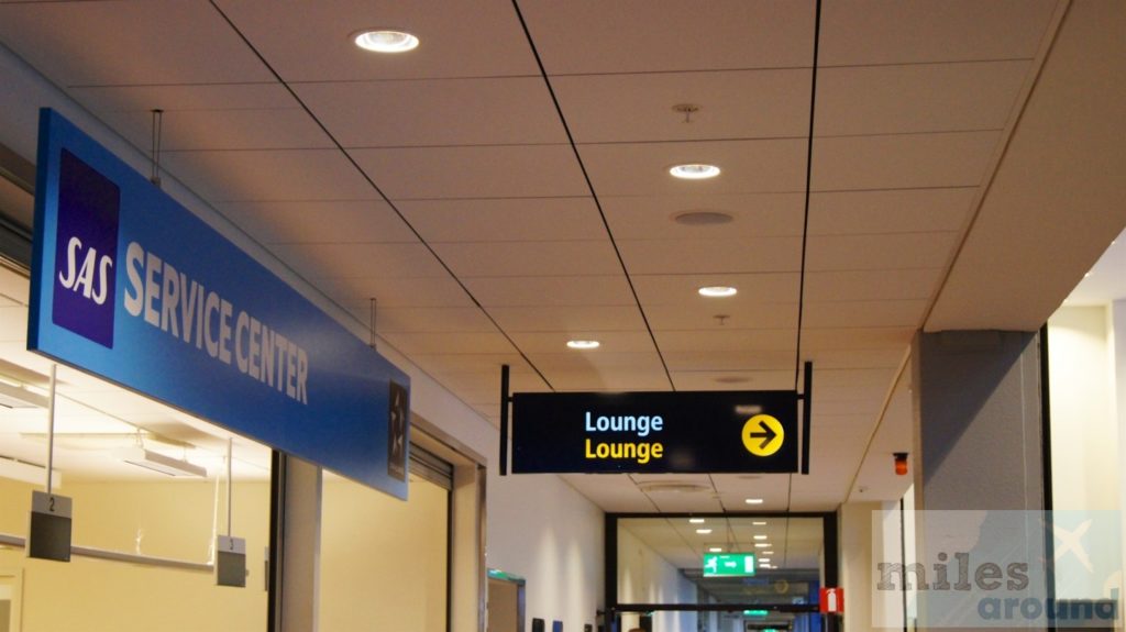 SAS Plus in der Airbus A330-300 nach Chicago 16 Weg zur SAS Gold Lounge (Stockholm)