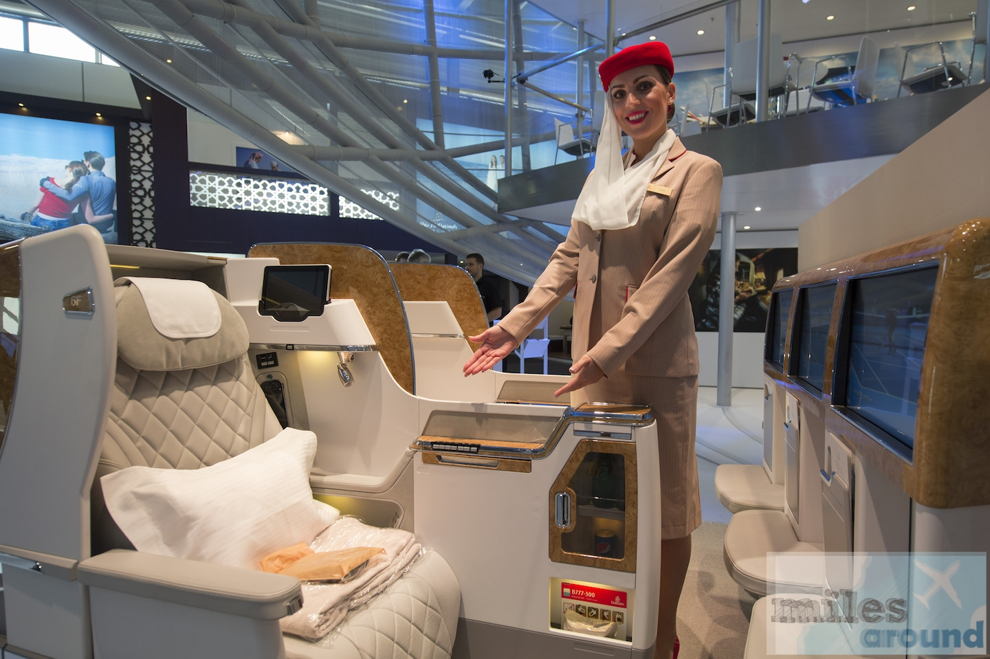 Emirates neue Business Class – Mockup ITB (photo by Emirates)