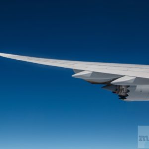 Boeing 747-8 wing view