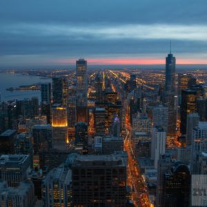 Blick vom John Hancock Center - Dämmerung