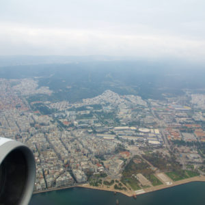 Anflug auf Thessaloniki