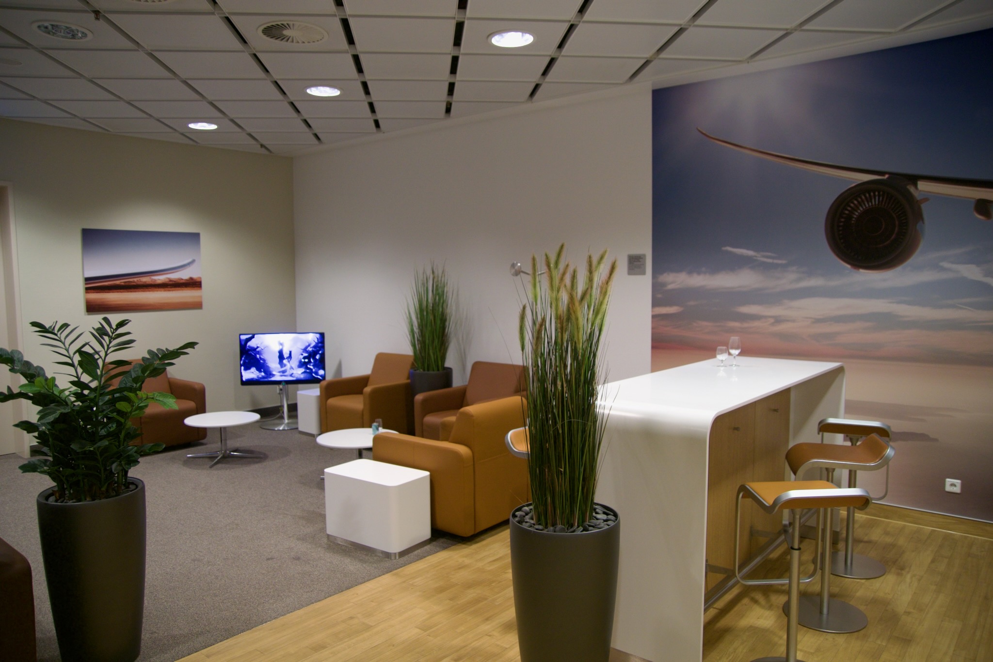 Sitzbereich in der Lufthansa Senator Lounge Leipzig/Halle