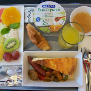 Frühstück in der Aegean Business Class