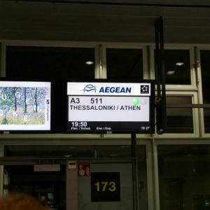 mit Flug A3 511 zurück nach Thessaloniki