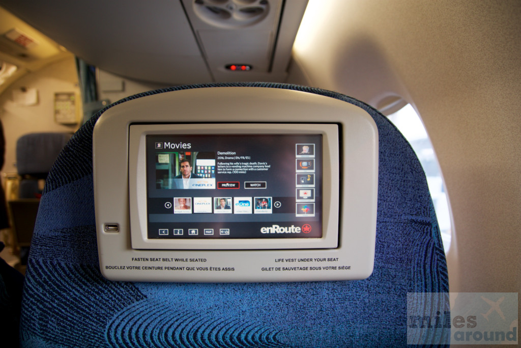 Air Canada Business Class Entertainment