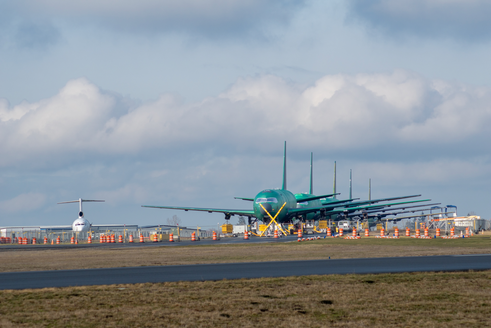 Planespotting am Boeing-Werk in Everett 25 Prototypen ohne Lackierung