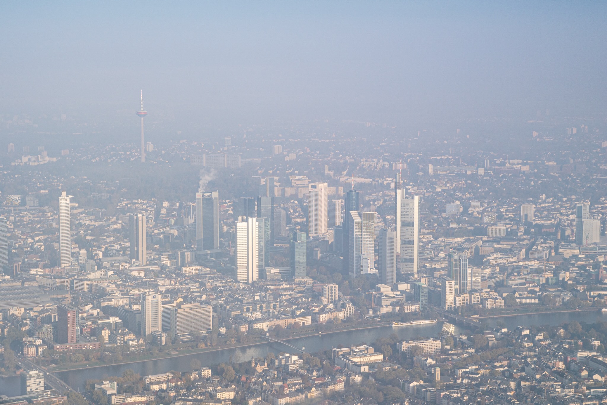 Anflug über Frankfurt