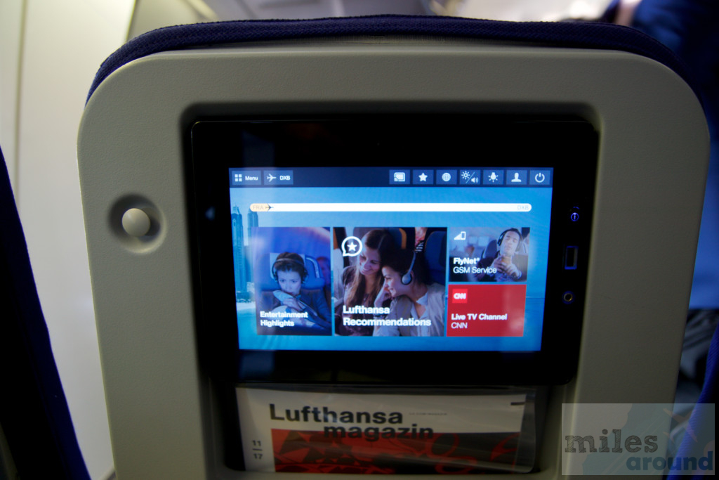 Lufthansa Economy Class in der Boeing 747-400 nach Dubai 22 Lufthansa In-flight Entertainment