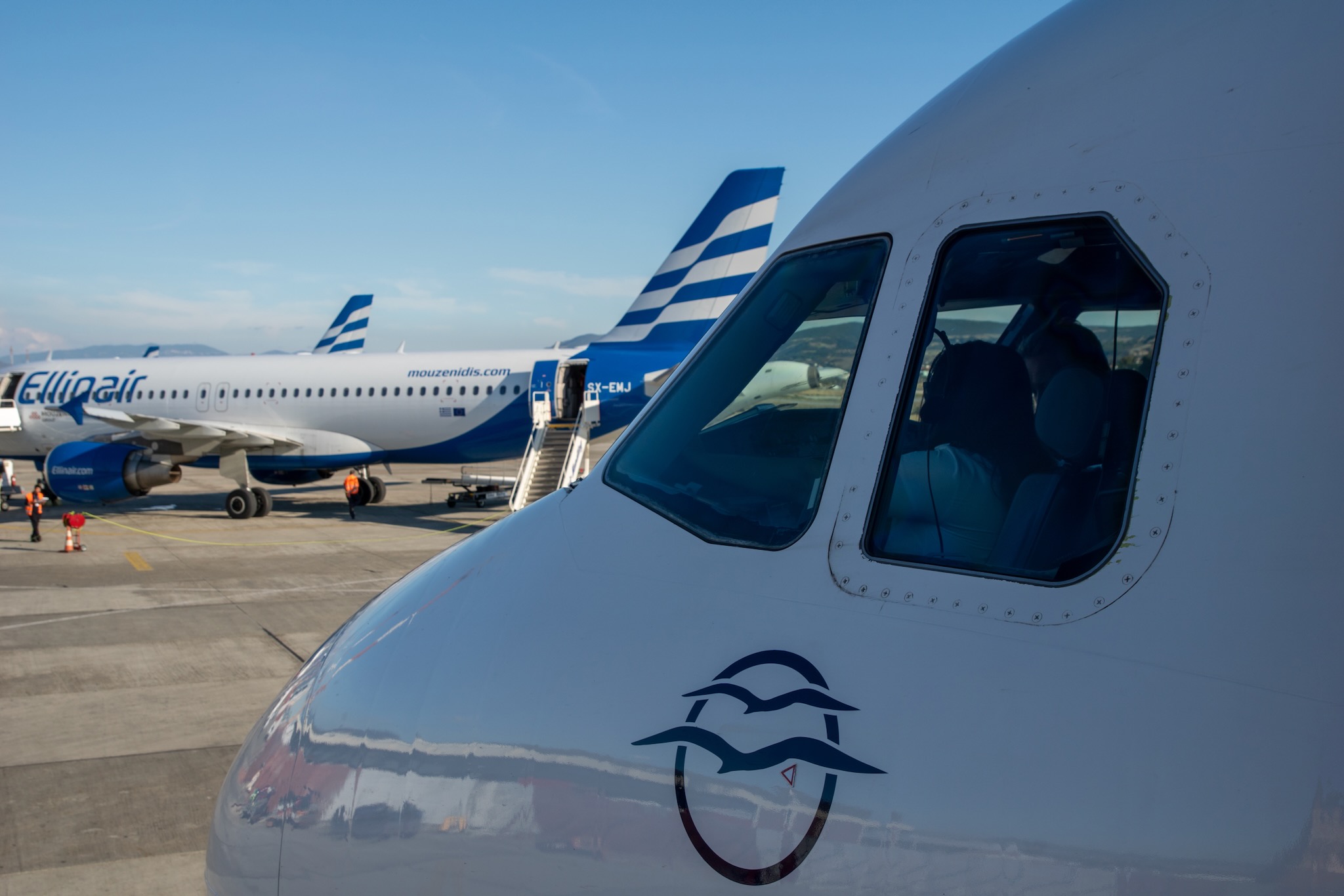 Blick in das Cockpit