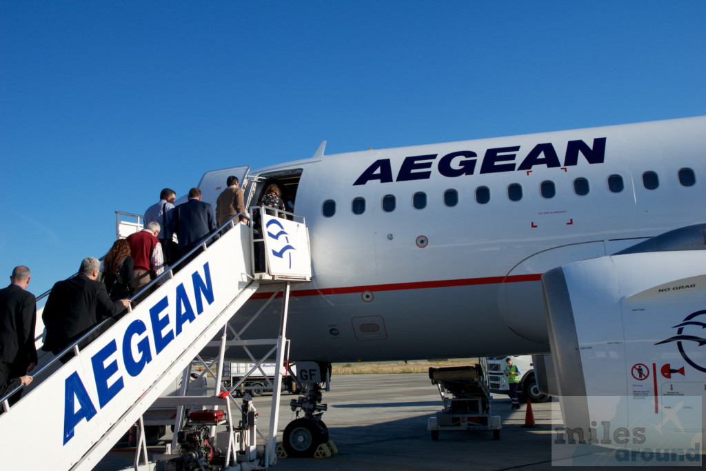Aegean Airlines Mileage Run 2018 - Vier fehlende Segmente zum Gold Status 18 Boarding (Airbus A319 - MSN 2468 - SX-DGF)