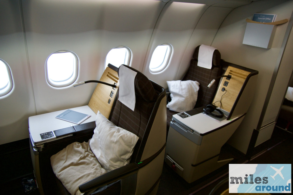 SWISS Business Class in der Airbus A330-300 nach Zürich 18 Business Class Sitze 12K und 13K