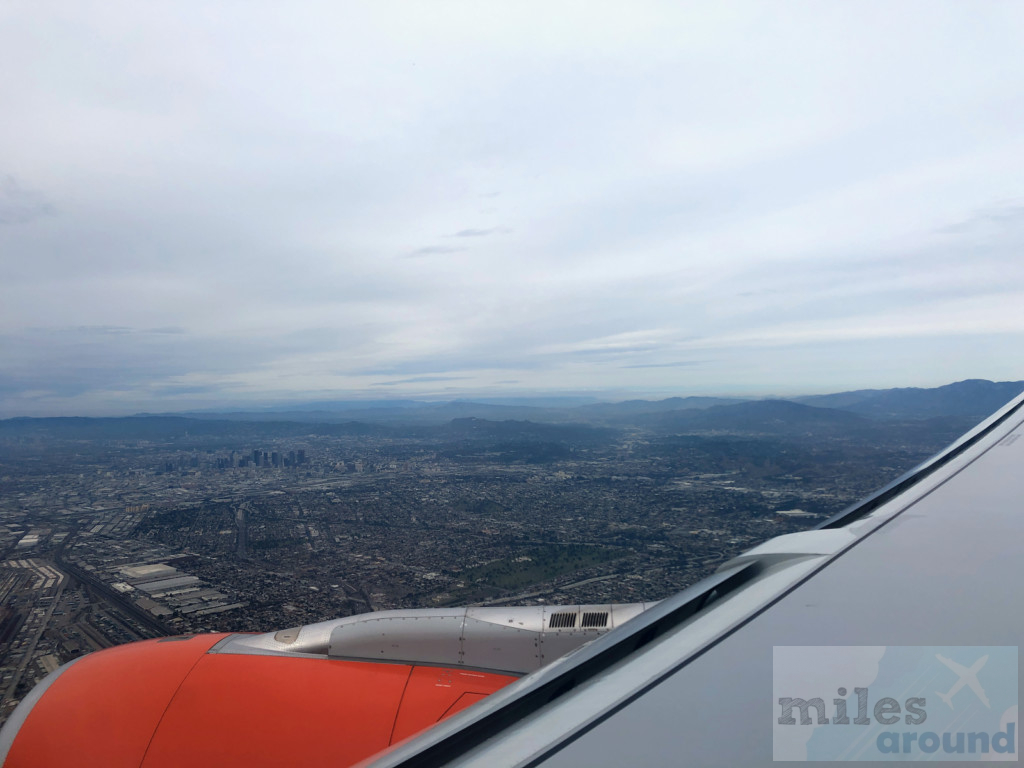 SAS Plus in der Airbus A330-300 nach Los Angeles 30 Anflug auf Los Angeles