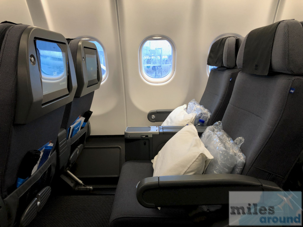 Sitz in der SAS Premium Economy in der Airbus A330