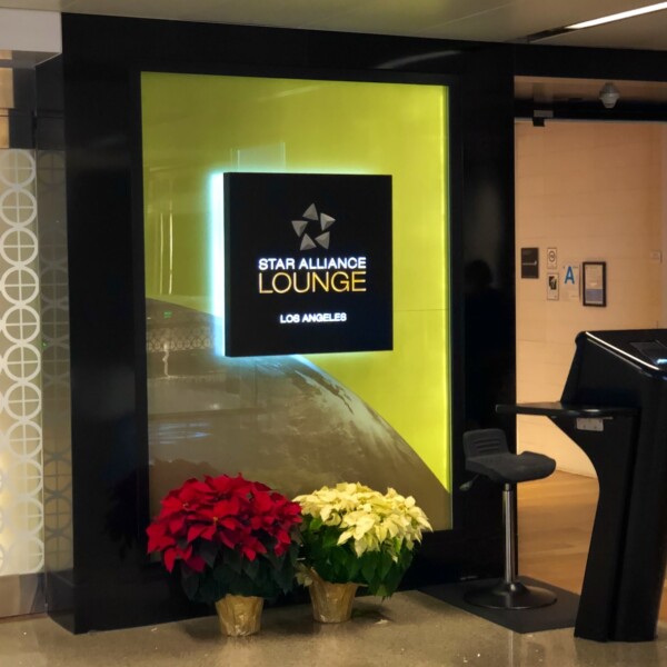 Eingang zur Star Alliance Business Lounge Los Angeles