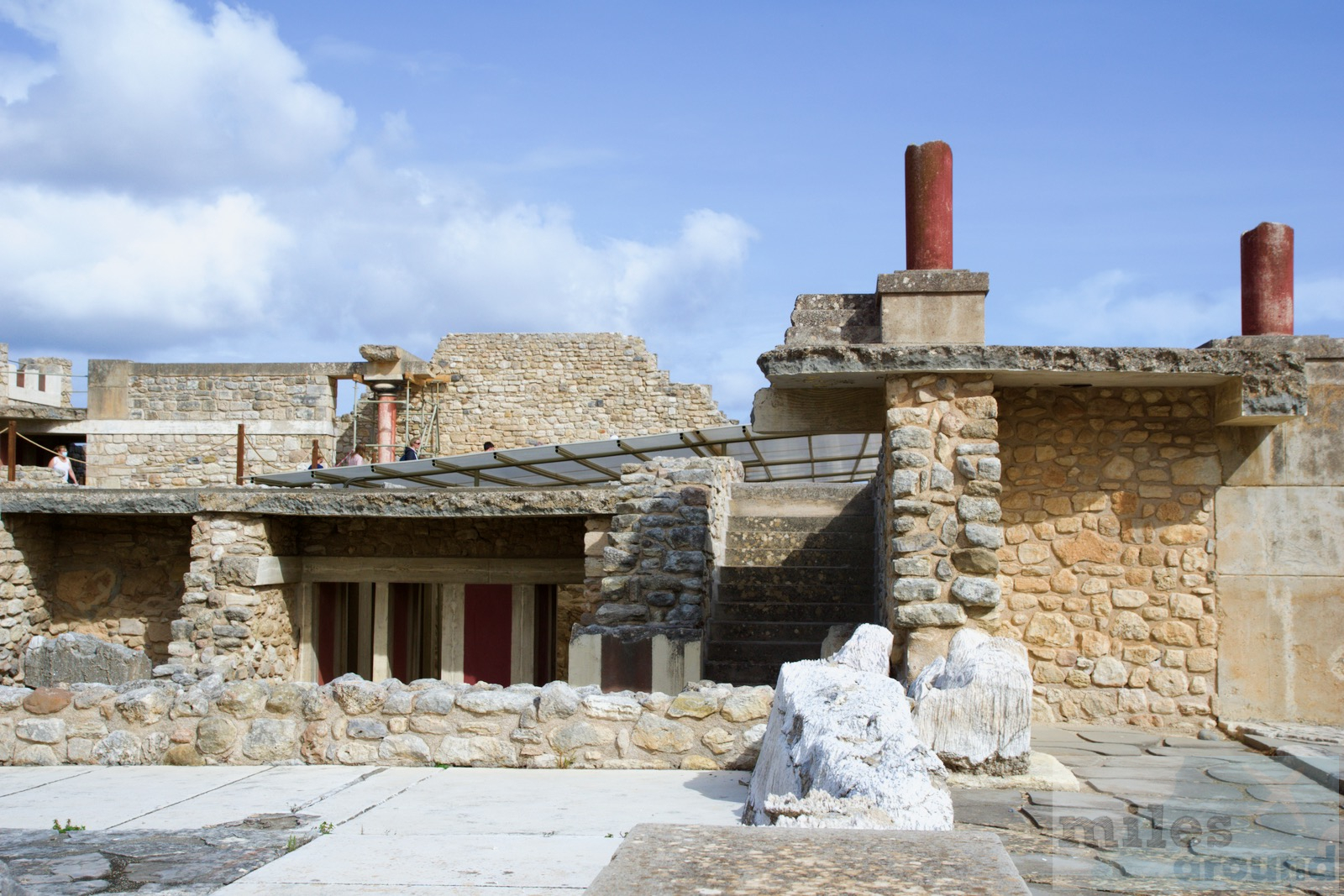 Blick in den Thronsaal von Knossos