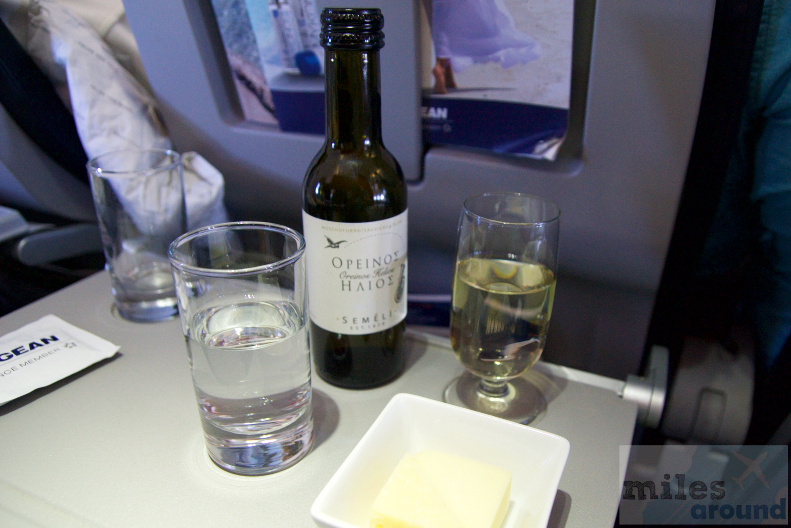 Aegean Business Class in der Airbus A321 nach Athen 22 Griechischer Sauvignon Blanc