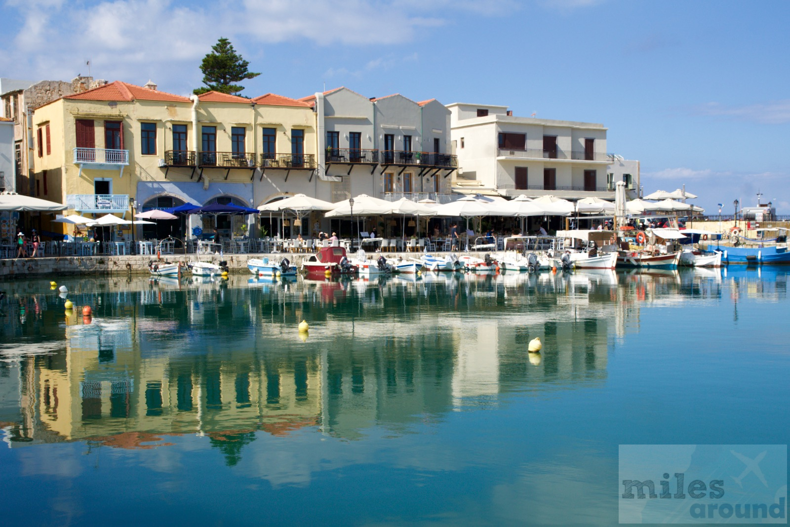 Kleine Restaurants am Hafen von Rethymno