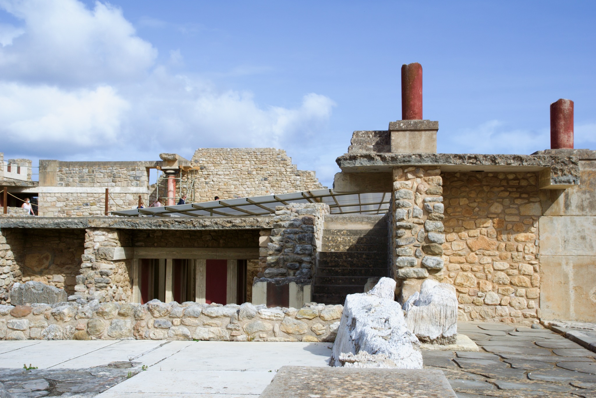 View of the Throne Room at Knossosden Norden der Insel 26 Blick in den Thronsaal von Knossos