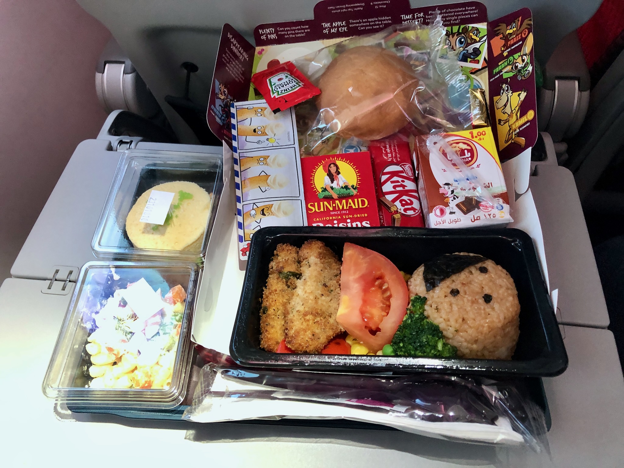 Kinderessen in der Qatar Airways Economy Class