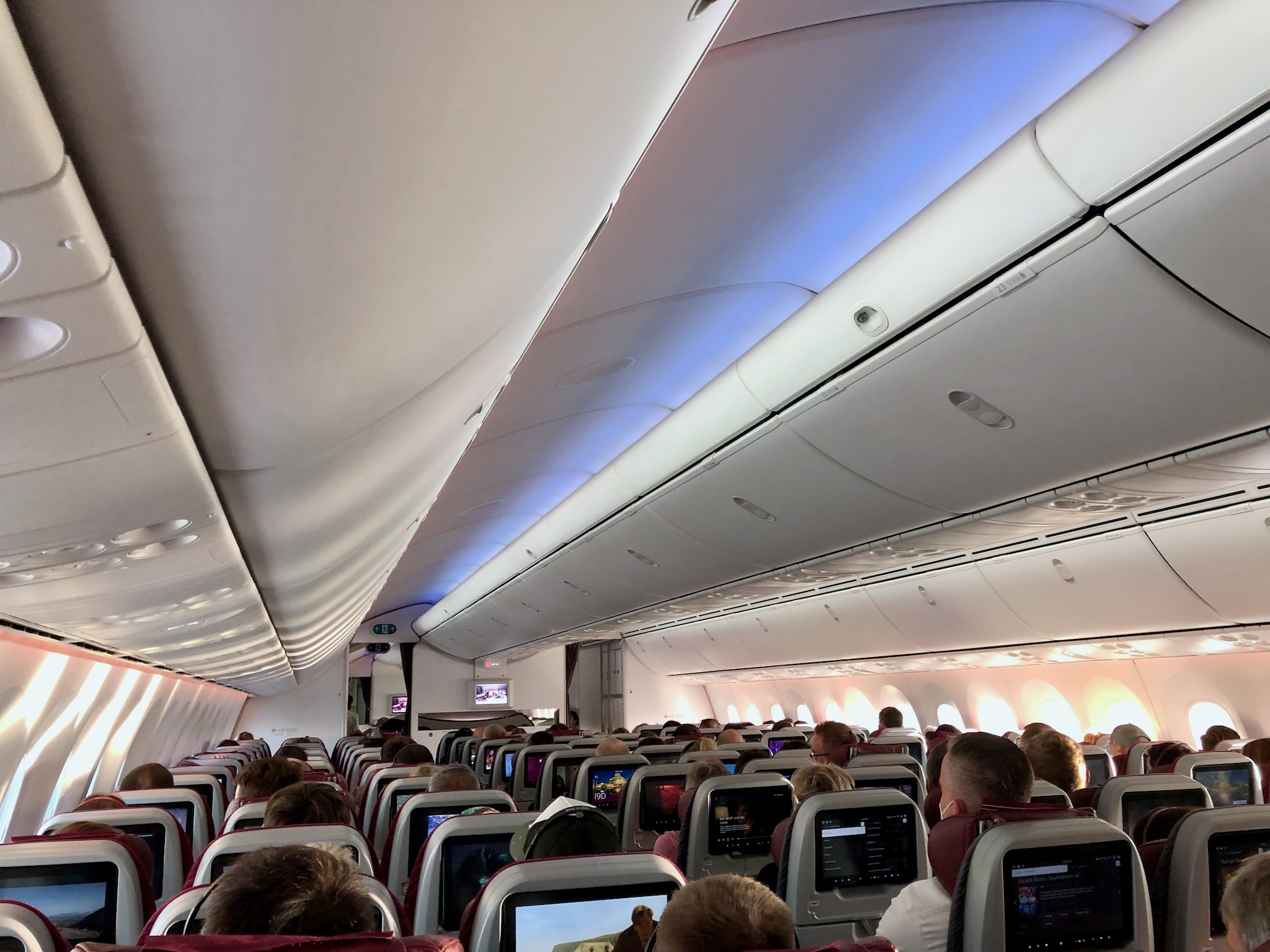 Qatar Airways Economy Class in der Boeing 787-8