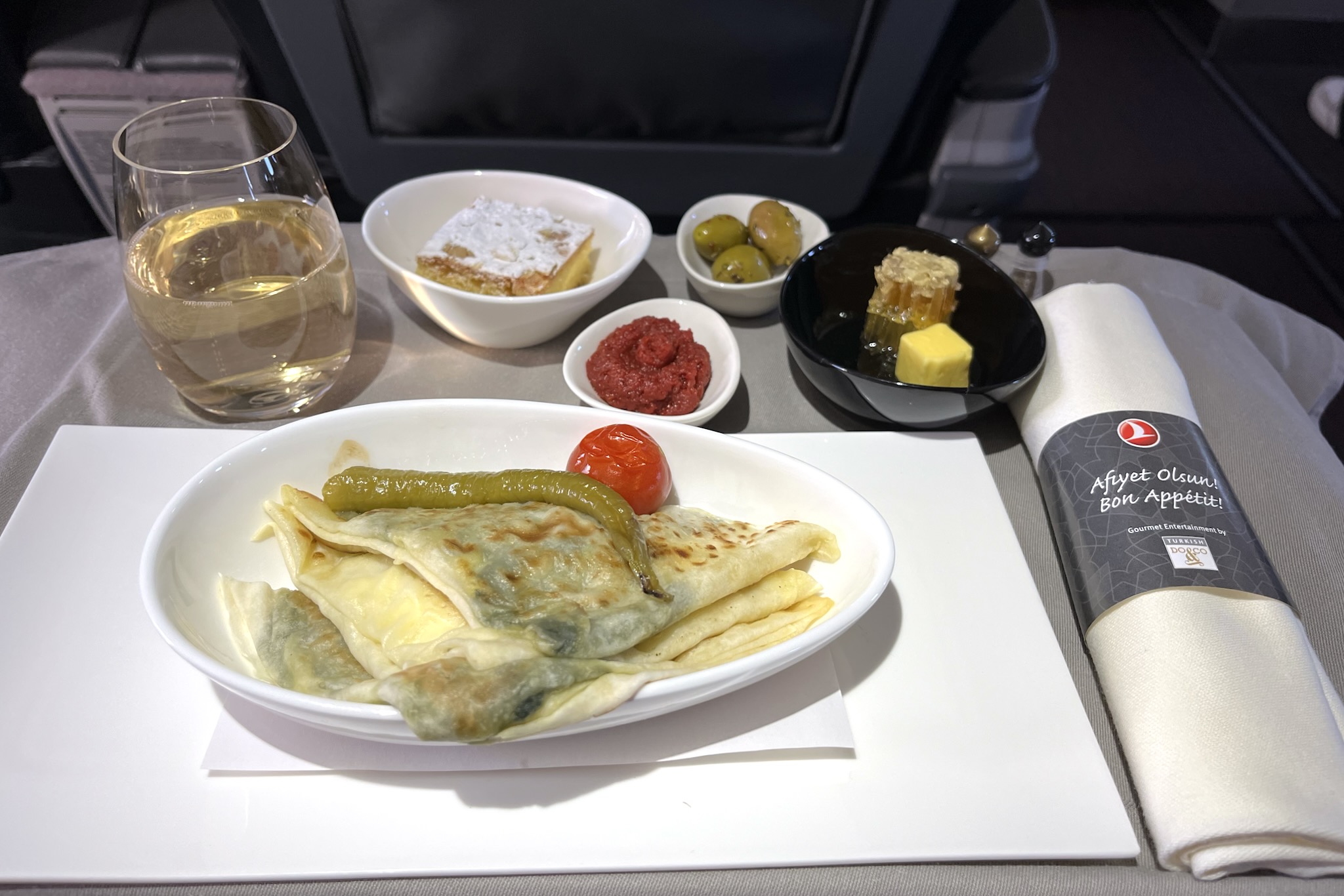 Frühstück in der Turkish Airlines Business Class