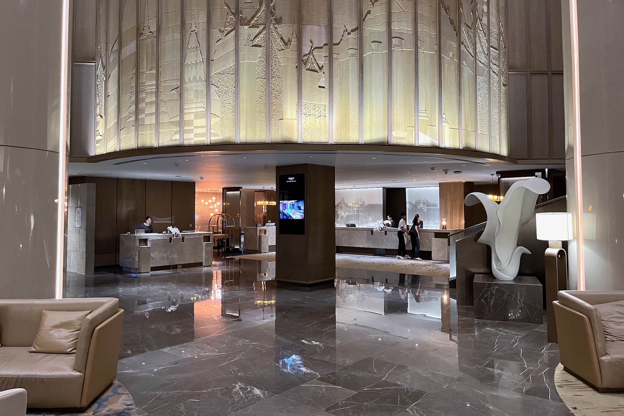 Lobby of the Conrad Bangkok Lobby des Conrad Bangkok