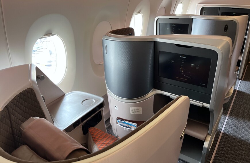 Singapore Airlines Regional Business Class in der Airbus A350-900