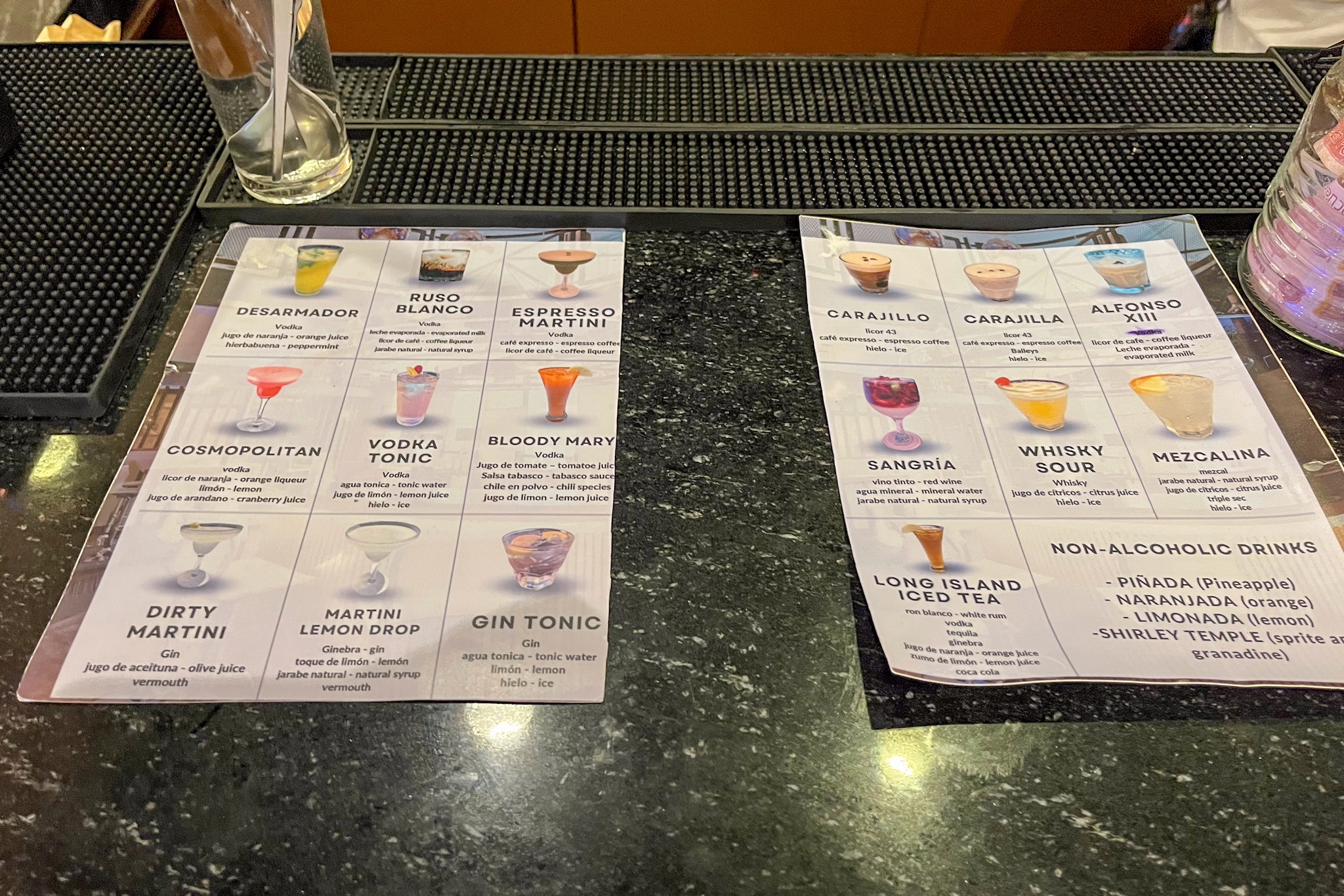 The Lounge Cancún (Terminal 4) 25 Cocktail menu