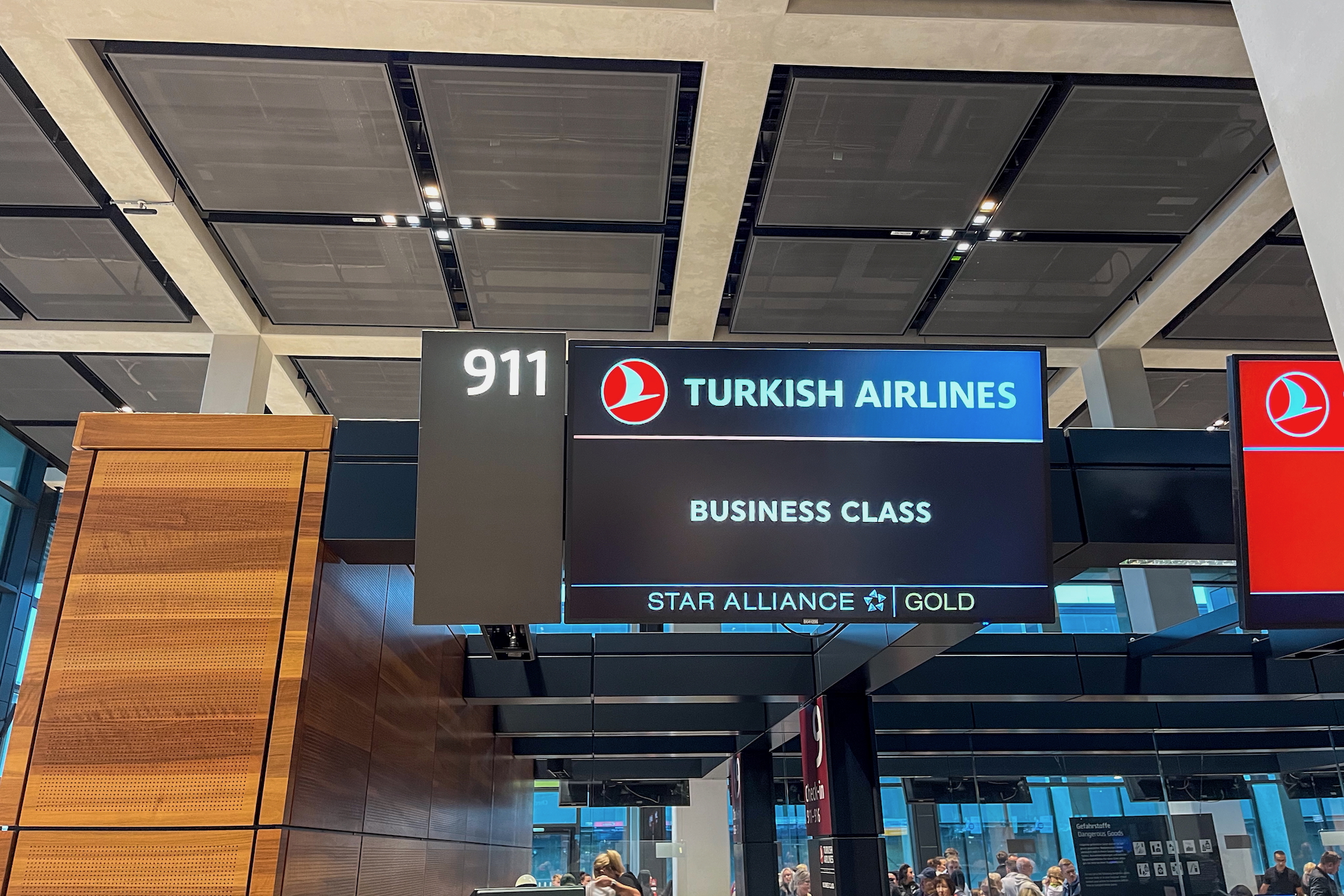 Turkish Airlines check-in counter at Berlin Airport