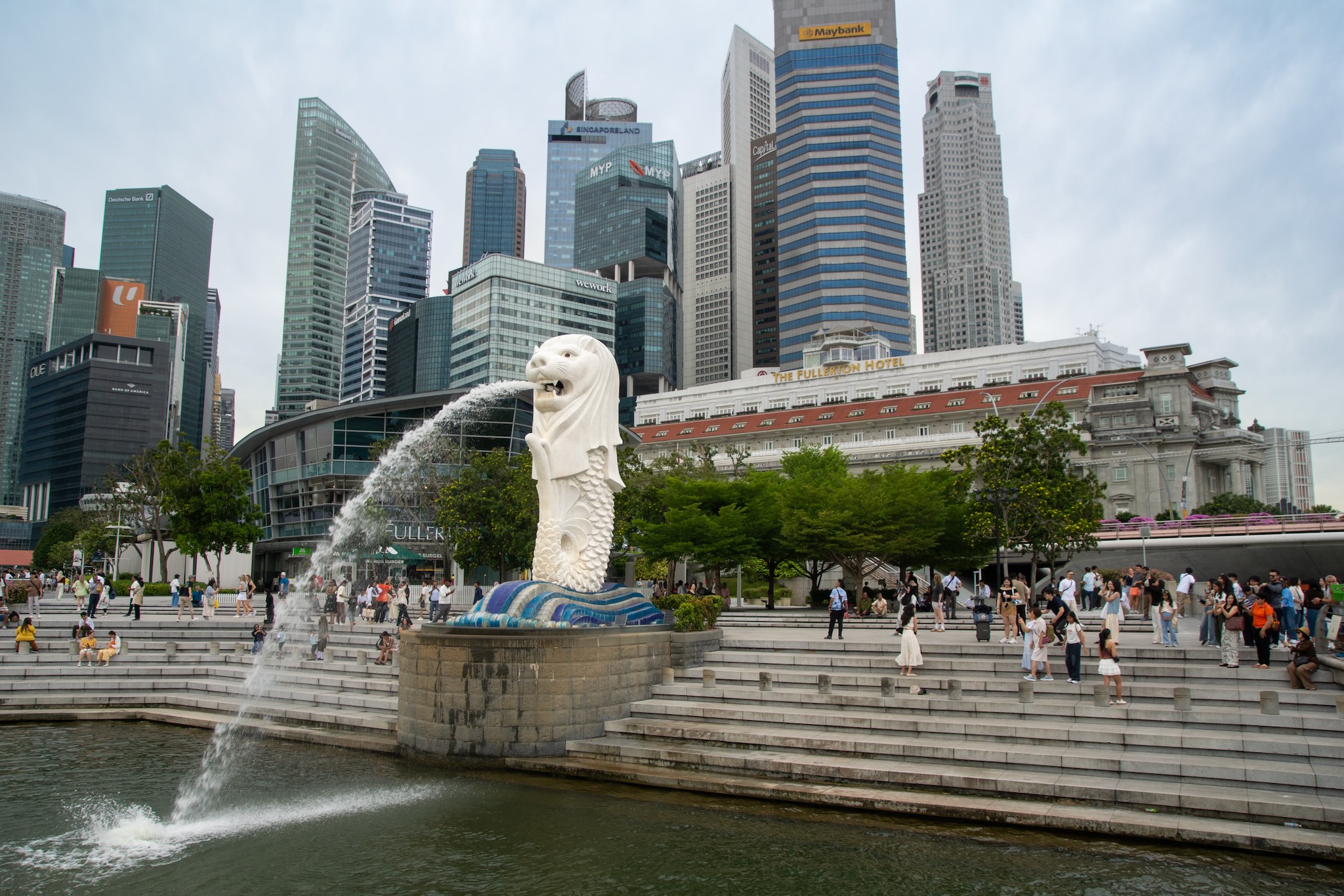 Merlion-Statue - das moderne Wahrzeichen Singapurs