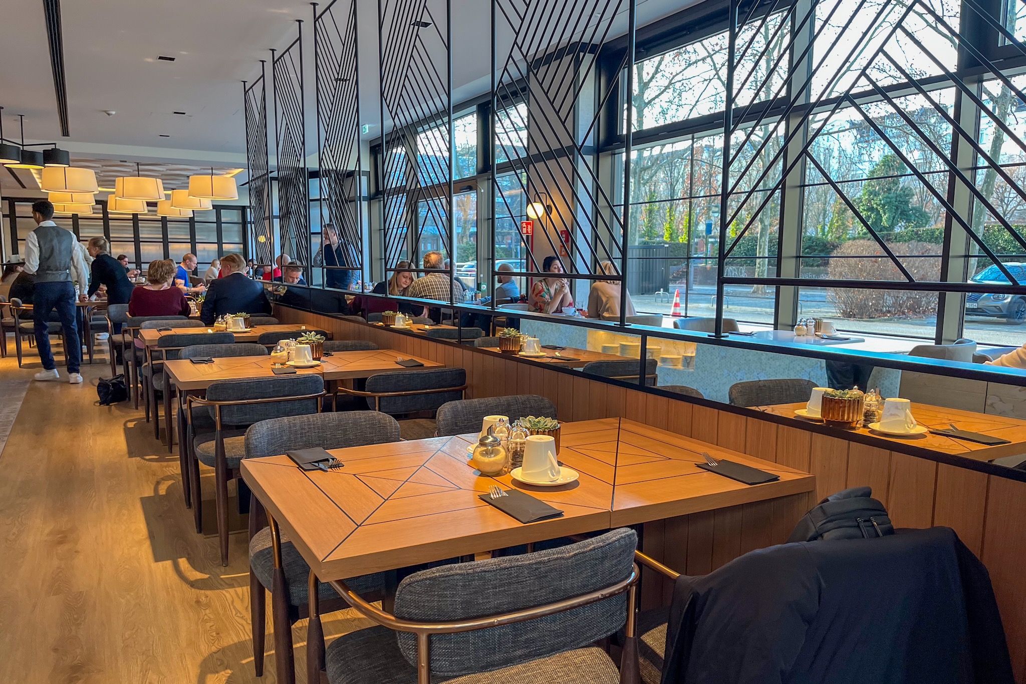 modernly designed hotel restaurant Modernly designed hotel restaurant